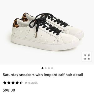 J. Crew Classic leather w/leopard tab